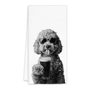 Funny Goldendoodle Beer Lover Kitchen Towels
