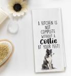 Funny Collie Dog Kitchen Towel for Dog Lovers