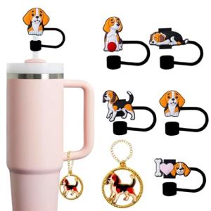 Beagle Straw Topper for Cup Decoration