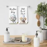 Maltese Dog Hand Towels Set of 4