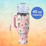 Cute Dog Tumbler with Straw and Handle