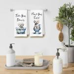 Maltese Dog Hand Towels Set of 4