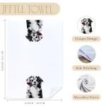 Funny Border Collie Kitchen Towels for Dog Lovers