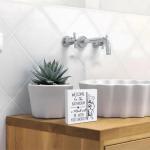 Funny Pit Bull Bathroom Wooden Box Sign