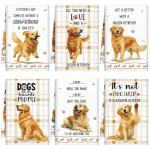 Funny Golden Retriever Kitchen Towels - 6 Pcs Set