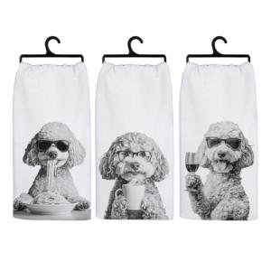 Funny Poodle Dish Towels for Dog Lovers
