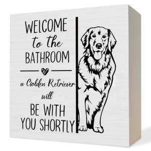 Funny Golden Retriever Wood Sign for Dog Lovers