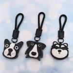 Cute Dog Breed Leather Keychain - Perfect Gift