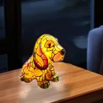 Adorable Basset Hound Stained Glass Night Light