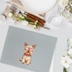 Valentine Yorkie Dog Hand Towels for Her