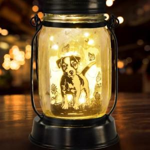 Jack Russell Terrier Solar Lantern for Dog Lovers