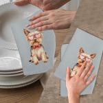 Valentine Yorkie Dog Hand Towels for Her