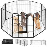BestPet | Dog Playpen | 40 Inch, 8 Panels | Heavy Duty Metal Pet Exercise Pen | Indoor Outdoor Fence Panels | Rust-Resistant, Removable, Tool-Free Setup | Anti-Skid, Expandable Design