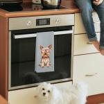 Valentine Yorkie Dog Hand Towels for Her