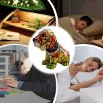 Adorable Basset Hound Stained Glass Night Light