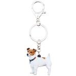 Cute Jack Russell Dog Keychain for Pet Lovers