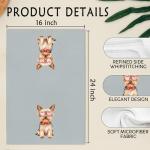 Valentine Yorkie Dog Hand Towels for Her