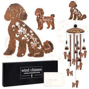 Poodle Wind Chimes - Cute Outdoor Dog Decor