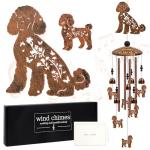 Poodle Wind Chimes - Cute Outdoor Dog Decor