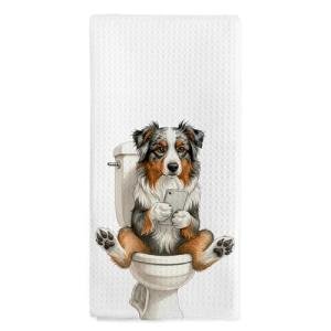 Funny Australian Shepherd Hand Towels for Dog Lovers