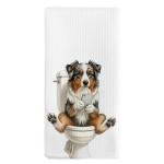 Funny Australian Shepherd Hand Towels for Dog Lovers