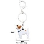 Cute Jack Russell Dog Keychain for Pet Lovers