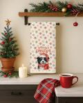 Border Collie Christmas Kitchen Towels for Dog Lovers