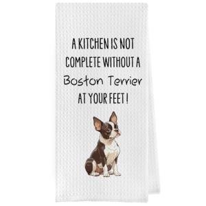 Funny Boston Terrier Dish Towels for Dog Lovers