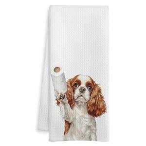 Cavalier King Charles Spaniel Funny Hand Towels
