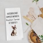 Funny Boston Terrier Dish Towels for Dog Lovers