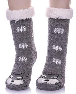 Cozy Non-Slip Fleece Slipper Socks for Women