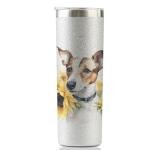 Jack Russell Dog Lover Tumbler - Glitter Silver