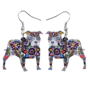 BONSNY "BUSTER" Pit Bull Pop-Art Earrings