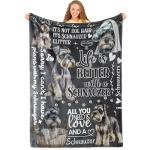Schnauzer Flannel Throw Blanket for Dog Lovers