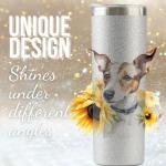 Jack Russell Dog Lover Tumbler - Glitter Silver