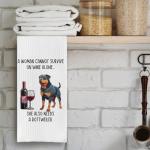 Funny Rottweiler Kitchen Towels for Dog Lovers