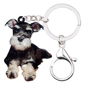 Schnauzer Dog Acrylic Keychain for Pet Lovers