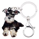 Schnauzer Dog Acrylic Keychain for Pet Lovers