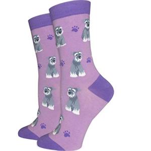 Schnauzer Purple Comfort Socks for Women