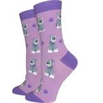 Schnauzer Purple Comfort Socks for Women