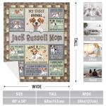 Cozy Jack Russell Blanket for Dog Moms