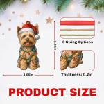 Yorkie Dog Ornaments for Christmas Decor