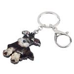 Schnauzer Dog Acrylic Keychain for Pet Lovers