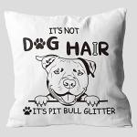 Pit Bull Glitter Decorative Throw Pillow Cover