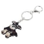 Schnauzer Dog Acrylic Keychain for Pet Lovers