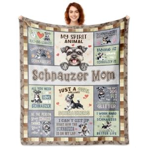 Schnauzer Blanket for Dog Lovers and Moms