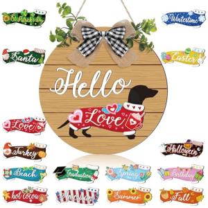 Cute Dachshund Welcome Sign for Front Door