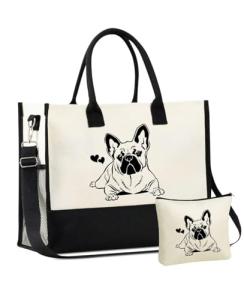 French Bulldog Lover Canvas Tote Bag