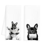 French Bulldog Hand Towels Set for Dog Lovers