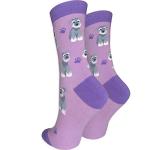 Schnauzer Purple Comfort Socks for Women